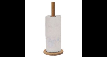 Keukenrolhouder - bamboe hout - staand model - D14 x H32 cm