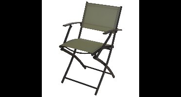 Klapstoel - groen - opklapbaar - 46 x 52 x 85 cm - staal/polyester - campingstoel/tuinstoel