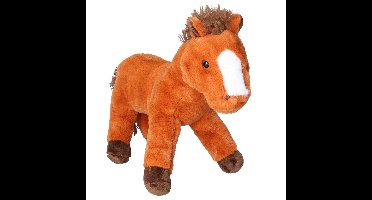 Knuffeldier Paard Winston - zachte pluche stof - premium kwaliteit knuffels - lichtbruin - 30 cm