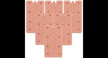 Koelelement Ice Pack - 6x - oudroze - plat - polyethyleen - 350 gram - 24 x 14 x 1.5 cm