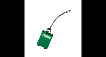 Kofferlabel - 9,5 cm - Reiskoffer reisaccessoires - groen - beschrijfbaar