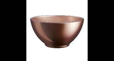 Kommetjes/schaaltjes voor dessert/ontbijt - Glas - D13 x 6 cm - Chocolade bruin