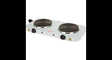 Kookplaat elektrisch - 2 pits - 48 x 27 cm - 1000 W - camping kooktoestel