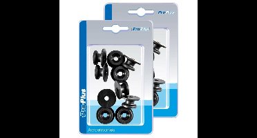 Koordhouder - 20x - rond?- zwart - kunststof - 19/25 x 13 mm