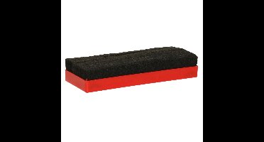 Krijtbord wisser - rood - 13 x 5 cm - bordenwisser/bordveger