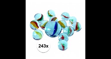 Kr?ger speelgoed knikkers - 243x stuks - buitenspeelgoed - knikkeren - kinderen