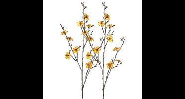 Kunstbloem bloesem Glamour - 2x - 96 cm - oranje - Kunst zijdebloemen