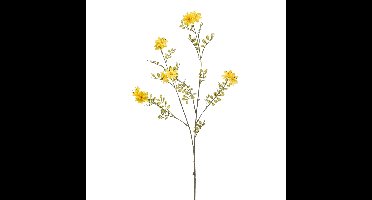Kunstbloem bloesem tak - 91 cm - geel - kunst zijdebloemen