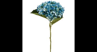 Kunstbloem Hortensia tak - Annabelle - 52 cm - blauw - Kunst zijdebloem - Hydrangea