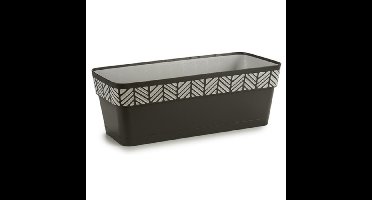 Kunststof Orfeo plantenbak/bloembak antraciet 50 cm