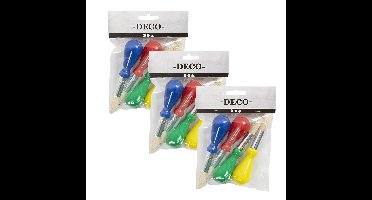 Kwasten/penselen set - 12x - voor kinderen - schilderen hobby/knutselmateriaal