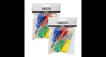 Kwasten/penselen - set 8x stuks - voor kinderen - schilderen hobby/knutselmateriaal