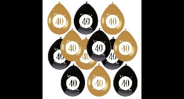 Leeftijd verjaardag thema ballonnen 40 jaar 12x stuks 30 cm
