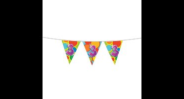 Leeftijd verjaardag thema vlaggetjes 3 jaar plastic 10 meter