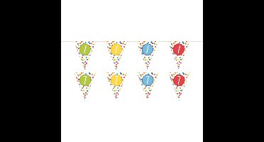 Leeftijd Vlaggenlijn - 2x - 7 jaar - verjaardag versiering - vlaggetjes slinger - 6 m - kunststof