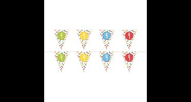 Leeftijd Vlaggenlijn - 3x - 4 jaar - verjaardag versiering - vlaggetjes slinger - 6 m - kunststof