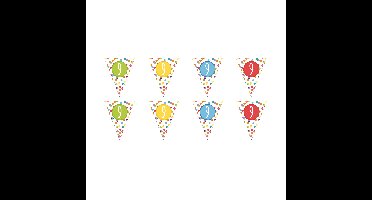 Leeftijd Vlaggenlijn - 3x - 9 jaar - verjaardag versiering - vlaggetjes slinger - 6 m - kunststof