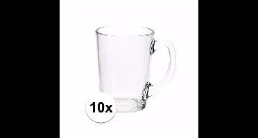 Luminarc Theeglas - 10x - transparant - glas - 8 x 11 cm - 320 ml - hittebestendig