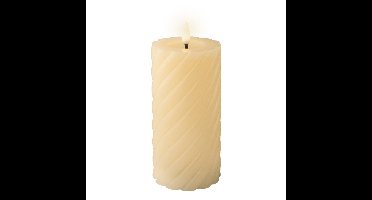 Lumineo Luxe LED kaars - creme wit - D7,5 x H17 cm - timer