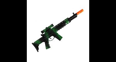 Marinier/militair speeldgoed - verkleed/wapen machinegeweer - groen mix - 44 cm - soldaten - leger