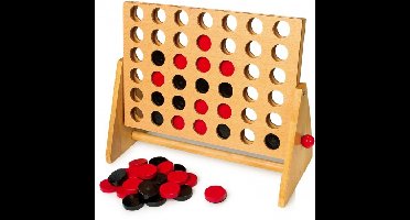 Mega 4 op een rij spel van hout