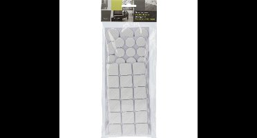 Meubelviltjes/antislip beschermers - wit - 72x - kunststof - 3 formaten mix 20/25/28 mm