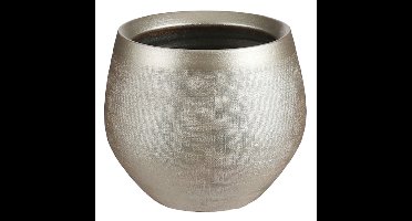 Mica Decorations Bloempot - goudkleurig - keramiek - 18 x 15 cm
