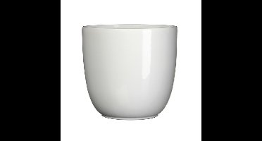 Mica Decorations Bloempot - wit - glans - keramiek - 10 x 9 cm - plantenpotten