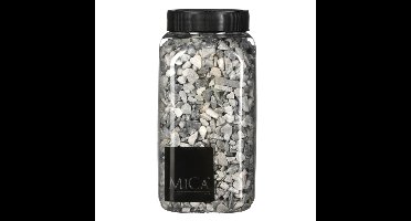 Mica Decorations decoratie steentjes - lichtgrijs - 650ml - hobby steentjes