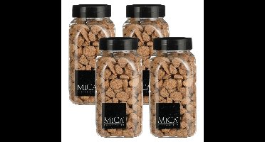 Mica Decorations decoratie stenen - 4x - 650ml - terra mix - hobby steentjes