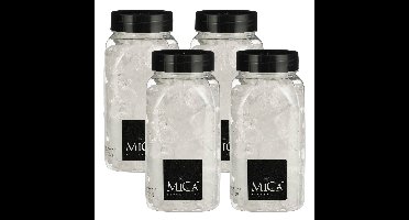 Mica Decorations decoratie stenen - 4x - groot - 650 ml - 25-30 mm - transparant
