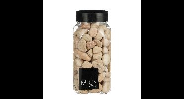 Mica Decorations decoratie stenen - 650ml - groot - licht beige mix - hobby steentjes