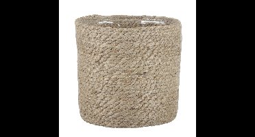 Mica Decorations Plantenpot - rotan - bruin - plantenmand - 16x16cm