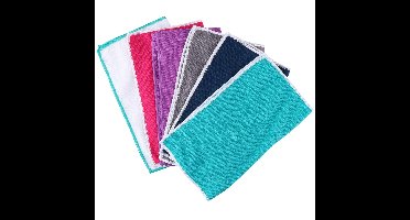Microvezel huishoud/schoonmaakdoek - 6x stuks - kleuren mix - 30 x 35 cm