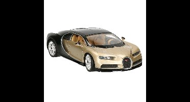 Modelauto - Bugatti Chiron 2017 - goud - 19cm - schaal 1:24 - speelgoedauto