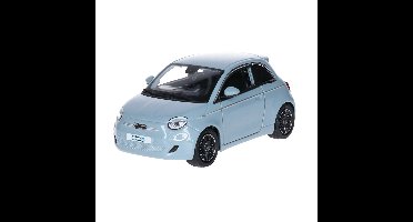 Modelauto/speelgoedauto Fiat 500e - lichtblauw - schaal 1:24 - schaalmodel speelgoed