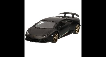 Modelauto/speelgoedauto Lamborghini Huracan Performante - zwart - 10 cm - schaal 1:43