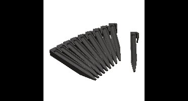 Nature Grondpennen voor perkranden - 40x stuks - zwart - 19,5 cm - borderranden