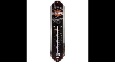 Nostalgic Art Binnen/buiten thermometer - Harley-davidson - Zwart - metaal - 28 x 6.5 cm