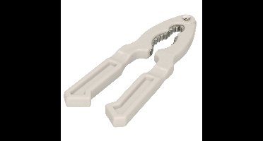 Notenkraker - lichtgrijs - metaal - kunststof - 18 cm