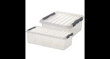Opberg boxen set van 6x stuks in 9.5L en 18L kunststof met deksel