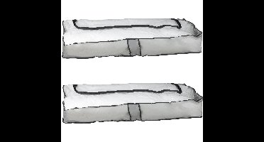 Opbergtas/beschermhoes beddengoed/kleding - 2x - voor onder bed - 102 x 45 x 15 cm