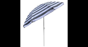 Outdoor Parasol Oslo - D180 cm - grijs/wit - strepen - inklapbaar - zomer