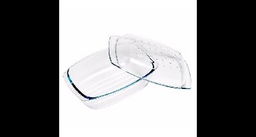 Ovenschaal - 34 x 22 x 7 cm - glas - Ovenschalen/braadslede - Ovenschotel schalen - Bakvorm