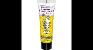 Paintglow Chunky Glittergel voor lichaam en gezicht - goudgeel - 12 ml