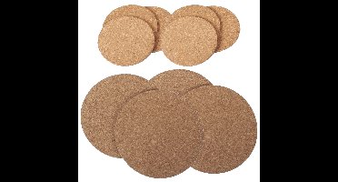 Pannen en glazen onderzetters set van kurk