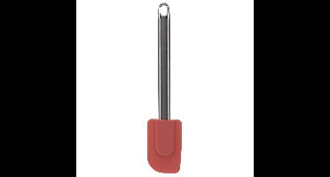 Pannenlikker - zilver/rood - RVS/Siliconen - 24 cm - Keukengerei