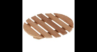 Pannenonderzetter - rond - 15 x 15 cm - hout - onderzetter - treefje