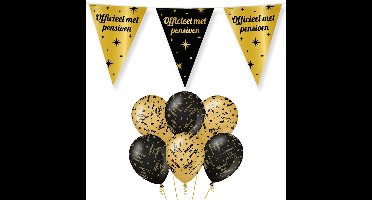 Paperdreams Luxe pensioen feest set - Ballonnen & vlaggenlijnen