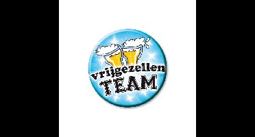 Paperdreams vrijgezellen button - blauw - feestartikelen - vrijgezellenteam - voor heren